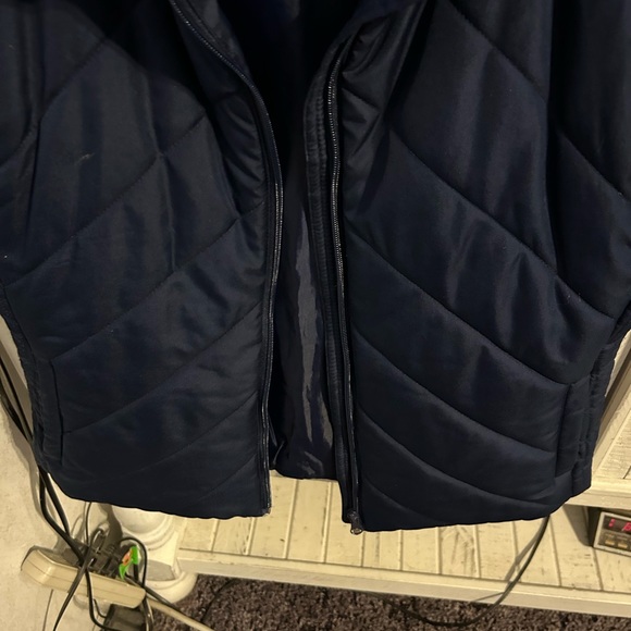 Navy blue puffer vest
